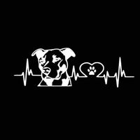 Personality Pitbull Love Pattern Auto Styling Decal Car Sticker Decoration - White