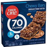 Fiber One 70 Calorie Chocolate Peanut Butter Bars, Snack, 5ct.