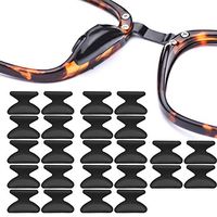 Silicone Eyeglass Nose Pads Adhesive Silicone Anti-Slip Nosepads for Eyeglass Sunglasses 12 Pairs 2.5mm Black