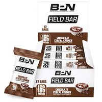 Bare Performance Nutrition, Field Bar, High Protein Bar, Nutrition Bar, Made with Whole Ingredients, Naturally Sweetened, Peanut Butter, Contains Chocolate Cereal (12 Bars, Chocolate Cereal Crunch)
