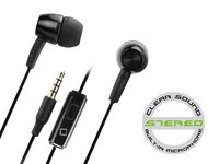 Black Hands Free Stereo Soft Earbuds for Motorola Droid Turbo 2