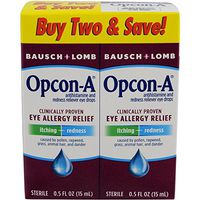 Bausch & Lomb Opcon-A Eye Allergy Relief 2 x 0.5 oz.