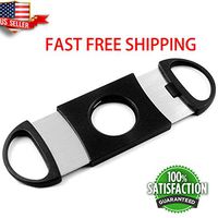 Double Blades Guillotine Cortapuros Cigar Cutter Pocket Knife Stainless Scissors