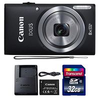 Canon IXUS 185 / ELPH 180 20MP Black Compact Digital Camera with 32GB SDHC Memory Card