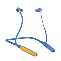JAM Tune In Bluetooth Neckband Style Headphones  30 ft. Range, 12 Hour Playtime, Hands-Free Calling, Sweat and Rain Resisitant IPX4  Workout Earbuds Cream Blue