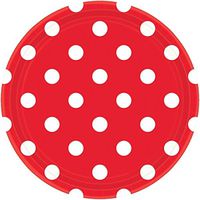 Red Dots Round Plates | 8 Ct. | 9"