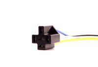 SC792-1-5PIN-4WIRE | 5 Pin Mini ISO Automotive Relay Socket Pin Connector with 4 Wire Harness, Without Mounting Bracket.