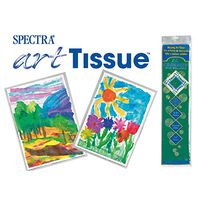 Spectra PAC59132BN Deluxe Bleeding Art Tissue, Emerald Green, 20" x 30", 24 Sheets Per Pack, 5 Packs