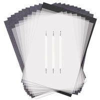 Selizo 100 Sheets Carbon Transfer Paper and Tracing Paper with Embossing Stylus Set for Drawing, Sketching, Canvas, Wood and Other Art Surfaces