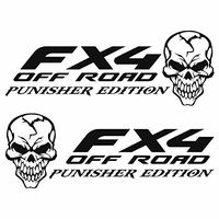 F-150 FX4 Off-Road Punisher Edition 2 Decals (1 for Each Side) (Matte Black)