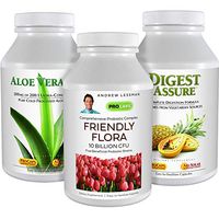 Andrew Lessman Complete Digestion Kit – 540 Capsules – 3-Product Bundle: 180 Capsules Each of Digest Assure, Aloe Vera-200 and Friendly Flora Probiotic, for Targeted Support to The Digestive System