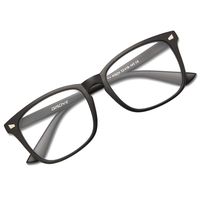 GAOYE Blue Light Blocking Glasses for Women Men,Square Nerd Eyeglasses Anti UV Ray Computer Gaming Glasses - GYC8082 (#Matte Black/Transparent Lens)