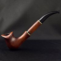 7.08'' Long wooden smoking pipe with colling and for 9mm filter. Best smoking pipes. WORLDWIDE shipping.