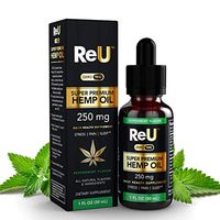 ReU Premium Hemp Oil Herbal Supplement Drops - Rich in Omega 3, 6, 9 Fatty Acids - Peppermint Flavor - (1 oz)