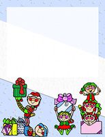 Christmas Elves Stationery Printer Paper 26 Sheets