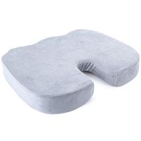 AODD Seat Cushion Orthopedic, 100% Memory Foam Seat Cushion, for Back Pain Relief Sciatica and Tailbone Pain Back Support, Contoured Removable Washable Cover, for Home Office Chair Car Driver (Gray)