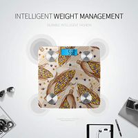 LYAOE Bluetooth Body Fat Scale Indian Corn Pattern Smart Wireless Scale with LCD Display Measuring Body Weight Bmi and Health Digital Scale
