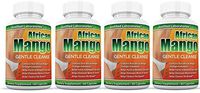African Mango Gentle Cleanse Total Detox Cleanse Fortified with Flax Seed Aloe and Acidophilus Diet Weight Loss 60 Capsules 4 Bottles