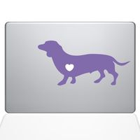 The Decal Guru I Love My Dachshund Decal Vinyl Sticker, 15" MacBook Pro (2015 & Older Models), Lavender (1479-MAC-15P-LAV)