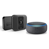 Echo Dot (Charcoal) with Blink XT2 Outdoor/Indoor Smart Security Camera - 1 camera kit