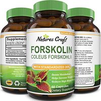 Natures Craft Pure Forskolin Extract for Weight Loss Supplement Powerful Antioxidant - Maximum Strength Belly Buster Healthy Weight Management Get Lean and Trim for Men and Women