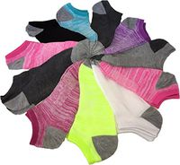 Sport Essentials 11 Pairs Girl's Socks - Multi-color (Shoe Size: 10-4)