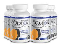 Horsetail Powder - Gray Hair Solution for Men and Women - Gray Hair fibers (6 Bottles 360 Capsules)