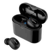 Haodele S590 TWS Bluetooth Earbud Mini Invisible V5.0 Wireless Bluetooth Earpiece Headset Headphone Earphone with 600Amh Charging Case Dock for iPhone Android Samsung Galaxy Black