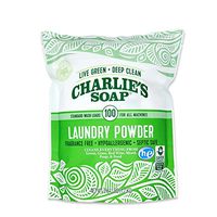 Charlie’s Soap Laundry Powder (100 Loads, 1 Pack) Fragrance Free Hypoallergenic Deep Cleaning Laundry Powder – Biodegradable Laundry Detergent That Is Both Safe and Effective