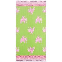 Onebycitess Beach Towel 100% Cotton 35''x70'' Soft Quick Dry Beach Blanket Bath Towel for Kids Adults(Small Elephant)