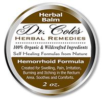 Dr. Cole's Hemorrhoid Treatment. Organic Herbal Ointment for Hemorrhoid Relief. Natural Remedy for all types of Internal and External, Hemorrhoids. Soothes Itching, Swelling & Pain. Safe for all ages.
