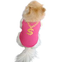 Howstar Pet Clothes, Fashion Puppy Vest Security Print Dog Shirt for Small Dogs Apparel (S, ➹Black) (XS, ➹Hot Pink)