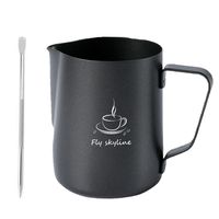 Milk Frothing Pitcher Stainless Steel Teflon Non-Stick Coating frothing Cup With Latt Art Pen