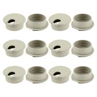 uxcell a16031400ux1844 Plastic Computer Desk Grommet Wire Cable Hole Cover 35mm 12pcs Gray Pack of 12