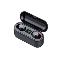 lernmeem Mini Wireless Bluetooth Headset in-Ear Earphone LED Display with Power Bank Headphones
