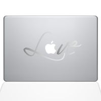The Decal Guru 1780-MAC-15X-S Love's Signature Decal Vinyl Sticker, Silver, 15" MacBook Pro (2016 & Newer)