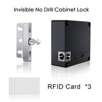 ALLWIN INC Electronic Cabinet Lock Card Locker Hidden DIY Kit Fit for Wooden Drawer Cabinet,Drawer,Shoe Cabinet with RFID Card/Tag Entry