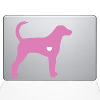 The Decal Guru I Love My Foxhound MacBook Decal Vinyl Sticker - 13" MacBook Air - Pink (1334-MAC-13A-BG)