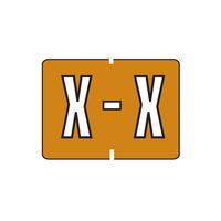 Smead A-Z Color-Coded Labels, X, Light Brown, 252 Labels per Pack (22045)