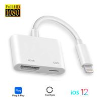 HDMI Adapter for iPhone, Ubluker Compatible with iPhone iPad to HDMI Cable for TV, Compatible for iPhone XS/XSmax/XR/X/8/7/6/plus iPad iPod to TV Projector Monitor (White)