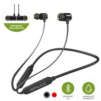 VMPALACE Bluetooth Headphones, Noise Cancelling Headphones with Microphone - Magnetic HD Stereo Wireless Headphones, IPX7 8 Hour Battery Waterproof Bluetooth Headset for Running Workout & Gym