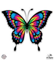GT Graphics Beautiful Rainbow Butterfly - 3" Vinyl Sticker - for Car Laptop I-Pad Phone Helmet Hard Hat - Waterproof Decal