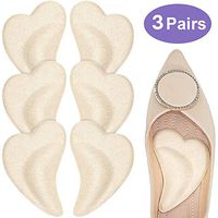 Beautulip Arch Pads for Flat Feet Adhesive Shoe Inserts Plantar Fasciitis Fallen Arch Pain Relief 3 Pairs (Beige)