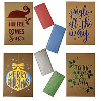Christmas Kraft Shirt Gift Boxes with Foil Stamp (Tissue Included) (Pack of 8)