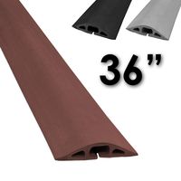 Electriduct D-2 Rubber Duct Cord Cover - 36 Inch (3 Feet) Brown Floor Cable Protector