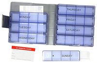 Kibodan Medimax Vinyl Pill Case Wallet - Weekly Pill Organizer (Grey)