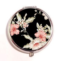 Beautuful Vintage Flower Custom Unique Silver Round Pill Box Medicine Tablet Organizer or Coin Purse