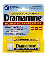 Dramamine Non-Drowsy Naturals Motion Sickness Relief | 12 Count
