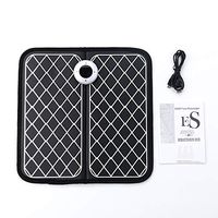 Lovelychica EMS Foot Massage Mat, USB Rechargeable 6 Modes Foot Massager with Heat for Promoting Blood Circulation Relaxing Pressure Muscle Pain Relief with display (Black)