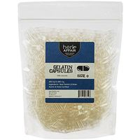 Herb Affair Clear Empty Gelatin Capsules Size 0 - 1000 Count - Holds 400-800mg - Great for Dogs and Kids Medication - Works with Most Capsule Fillers